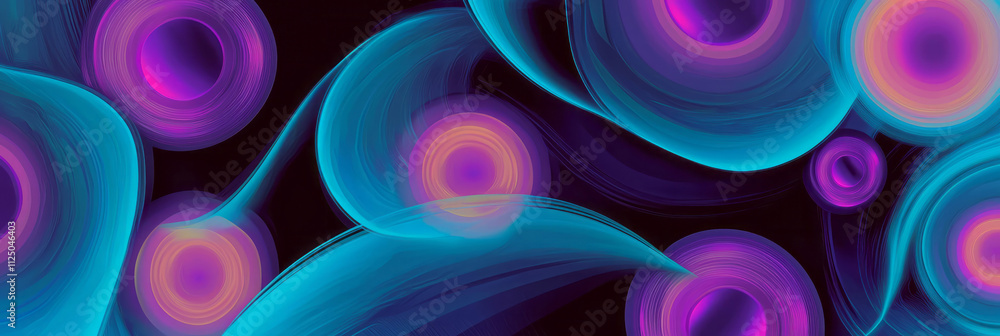 abstract background with blue and pink circles abstract background with blue and pink circles