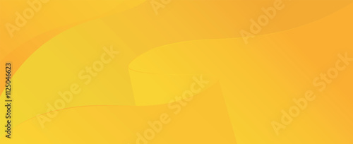 Abstract yellow waves 3d rendering. Modern minimal design. Vector illustration
