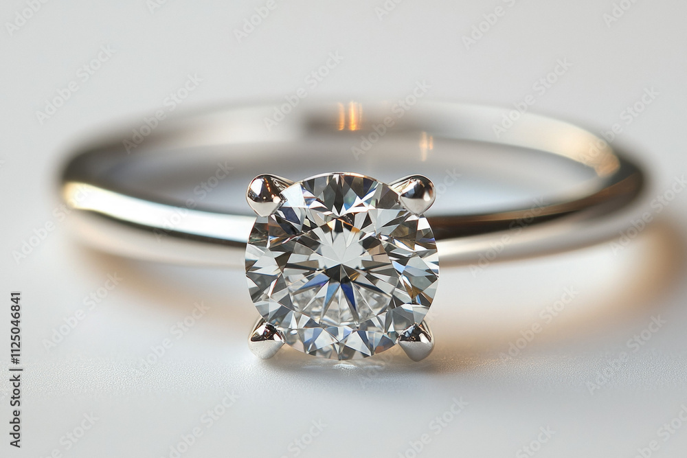Diamond Ring On White Background Diamond Ring On White Background