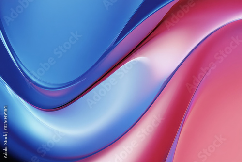 a close up of a blue and red wave photo