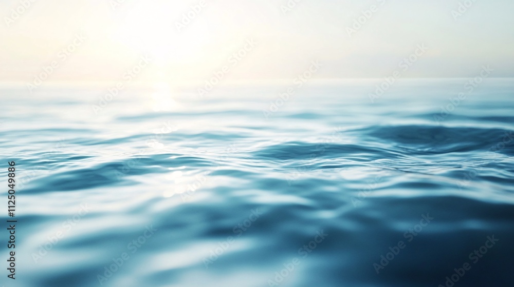 Fototapeta premium Sunlight reflecting on calm ocean water surface