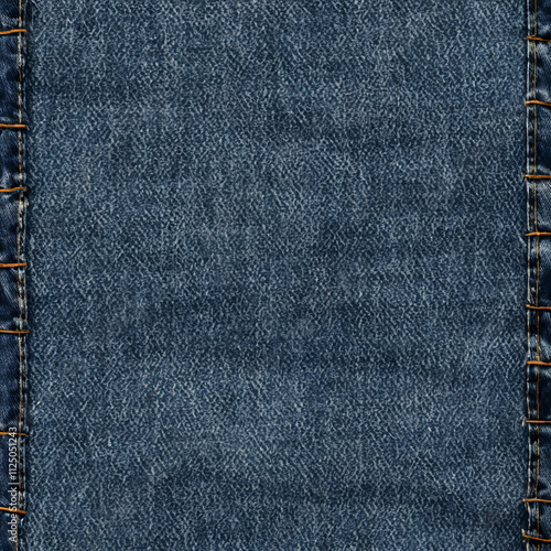 Old denim blue jeans fabric texture background photo