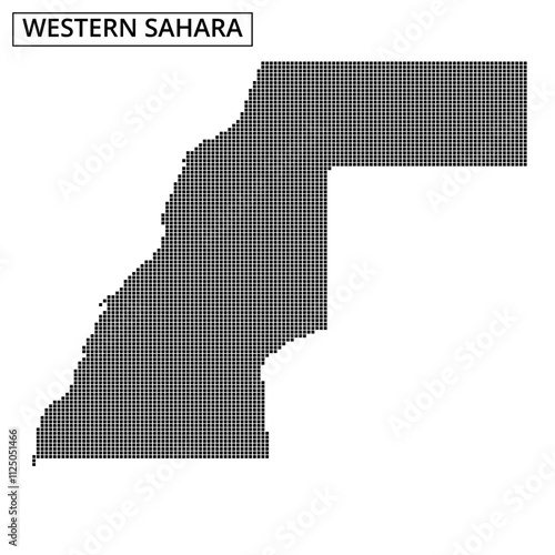 Map representation of Western Sahara highlighting geographical features and boundaries