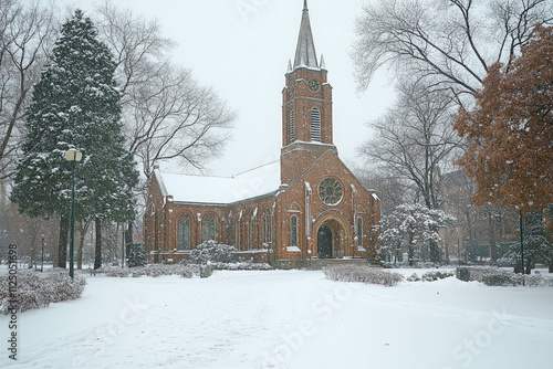 Winter Church Scene