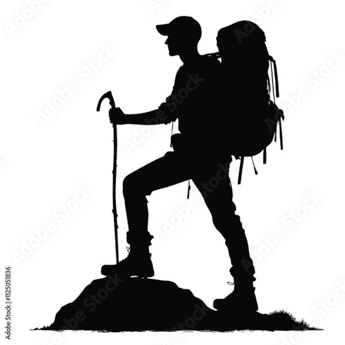 silhouette of a person who is traveling