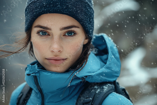 Woman Jogging In Winter