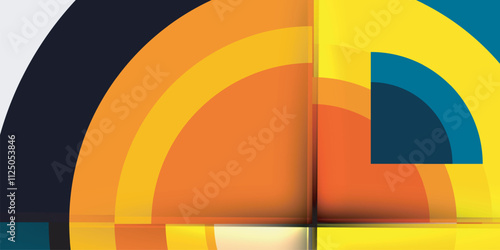 Target circle geometric abstract shapes. Vector Illustration For Wallpaper, Banner, Background, Card, Book Illustration, landing page