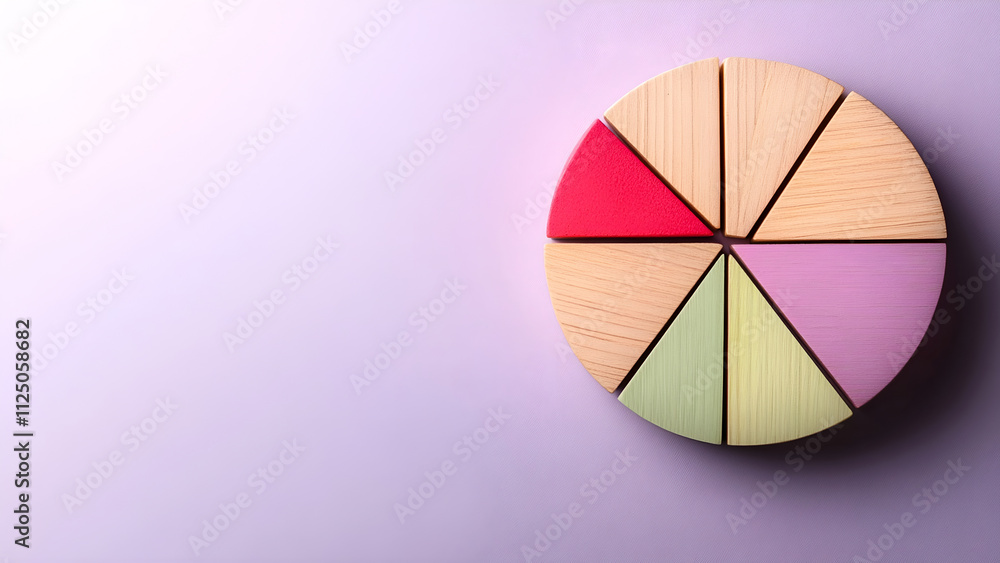Obraz premium Modern minimalist pie chart design with clean background and creative high-resolution viewpoint business report concept