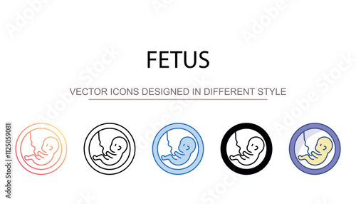 Fetus icon design with white background stock illustration