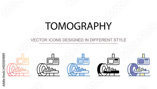 Tomography icon design with white background stock illustration