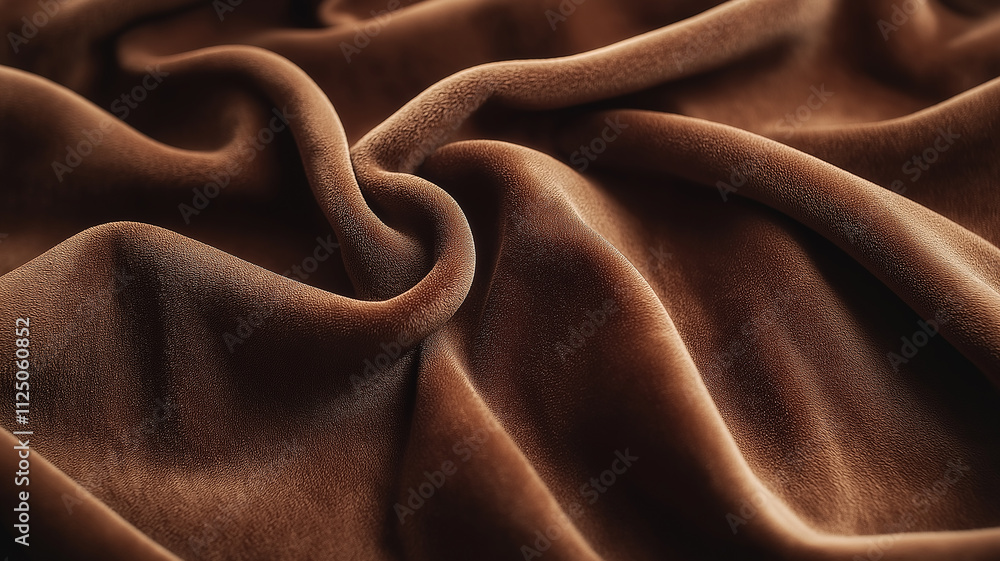 Brown velvet fabric texture. Luxurious and elegant fabric background. Brown velvet fabric texture. Luxurious and elegant fabric background.