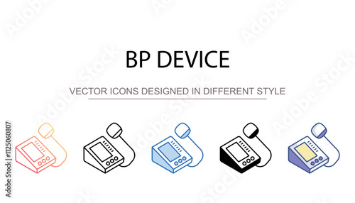 BP Device icon design with white background stock illustration