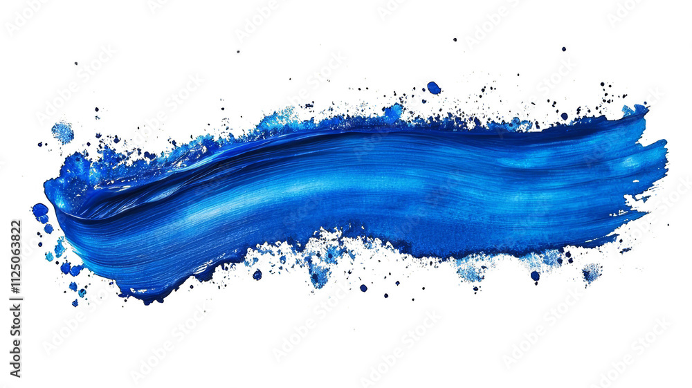 Abstract blue paint stroke on black background. Abstract blue paint stroke on black background.