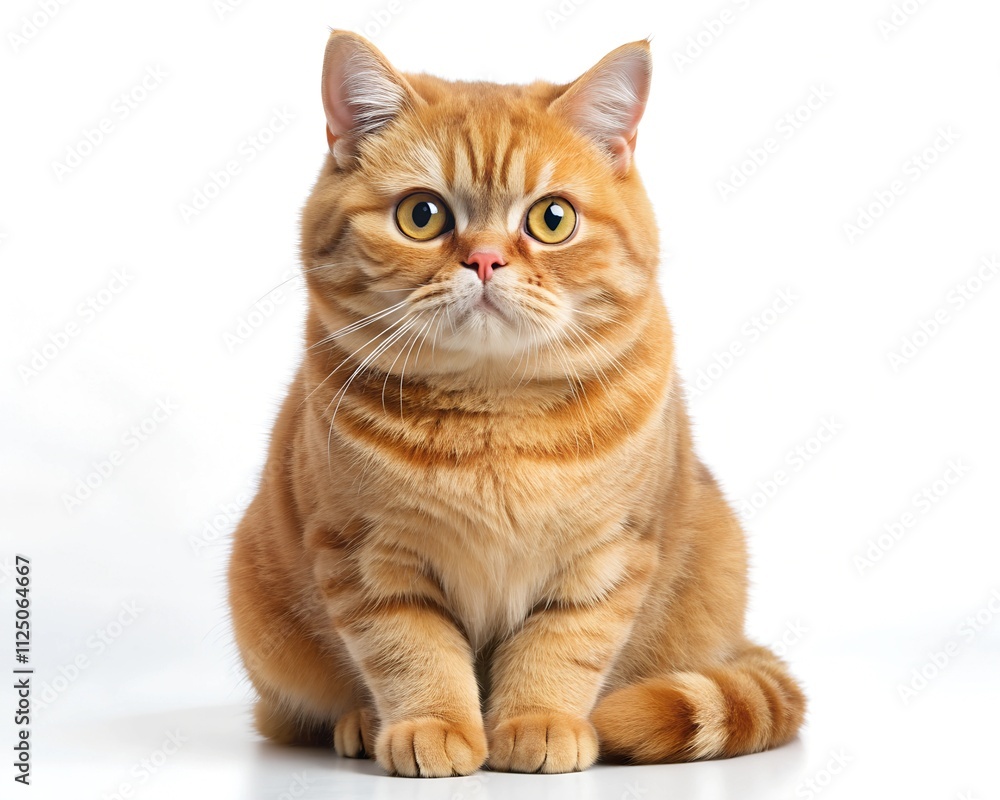 A delightful ginger cat with striking round eyes sits upright, showcasing its fluffy coat and playful demeanor, exuding both curiosity and calmness in a well-lit space A delightful ginger cat with striking round eyes sits upright, showcasing its fluffy coat and playful demeanor, exuding both curiosity and calmness in a well-lit space