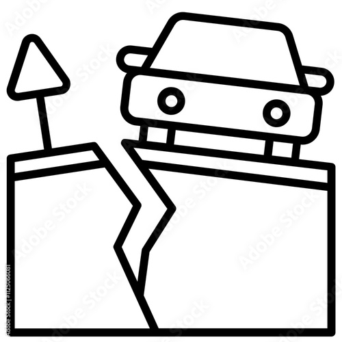 Cracked Road Icon