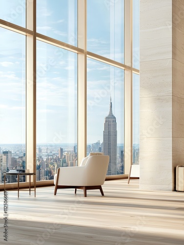 Cozy cabin fireplace and window view with winter landscape.