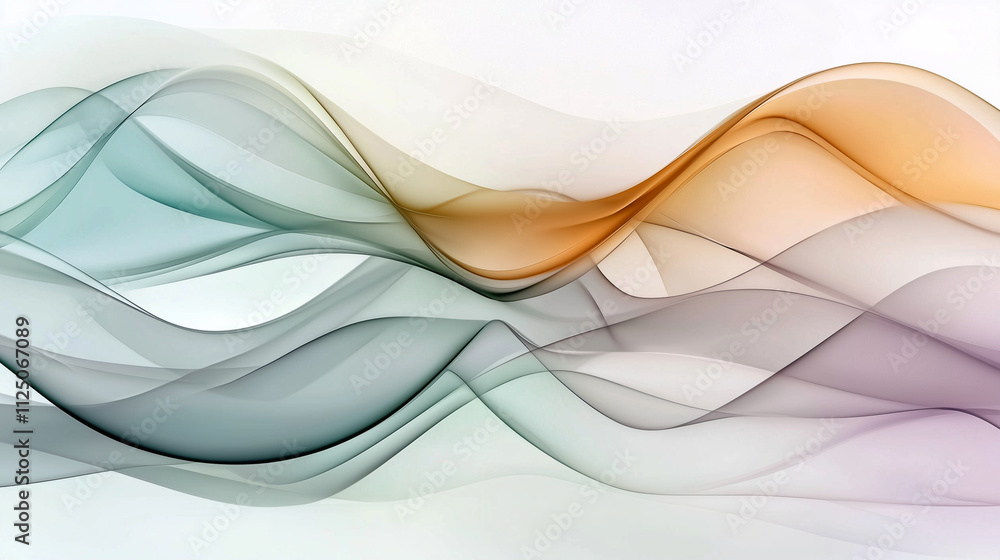 Abstract Serene Wave Design in Light Tones and Minimalist Style Abstract Serene Wave Design in Light Tones and Minimalist Style