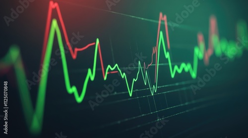 A close-up of a digital heart rate monitor displaying a heartbeat waveform, vibrant green lines against a dark background, illustrating medical technology