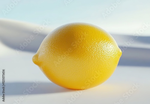  3D render of a lemon on a white background photo