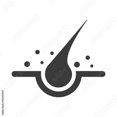 Hair care glyph icon isolated on white background.Vector illustration