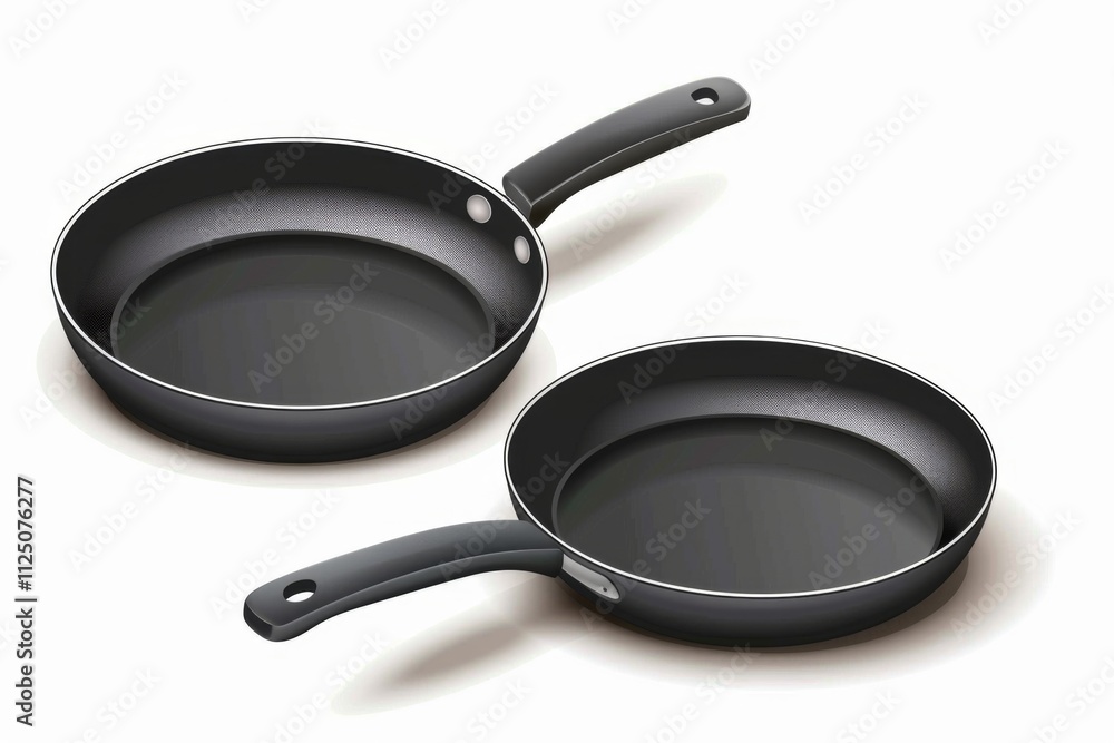 Frying pan icon, empty nonstick cookware sign, non stick symbol skillet, saucepan emblem, pan isolated Frying pan icon, empty nonstick cookware sign, non stick symbol skillet, saucepan emblem, pan isolated