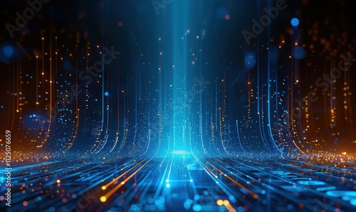 光流数据流线蓝色科技动感信息化背景