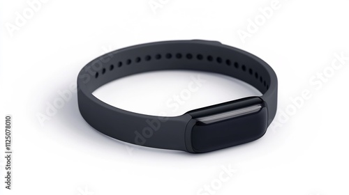 Digital Wristband with Health Tracking Features on White Background,3D