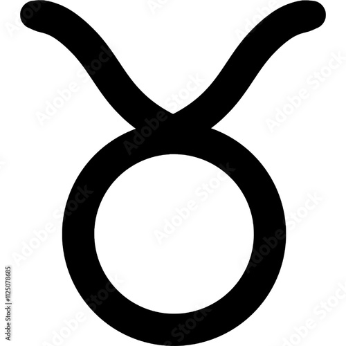Zodiac sign. Taurus symbol icon