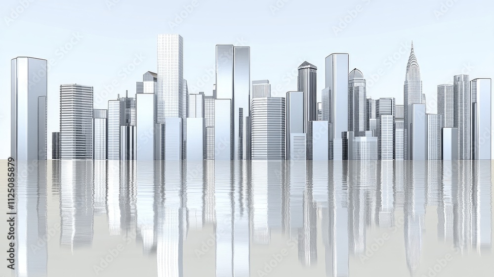 A polished 3D bar chart with reflective glass bars, representing quarterly growth. A modern cityscape fades into the background, symbolizing corporate success and expansion. A polished 3D bar chart with reflective glass bars, representing quarterly growth. A modern cityscape fades into the background, symbolizing corporate success and expansion.