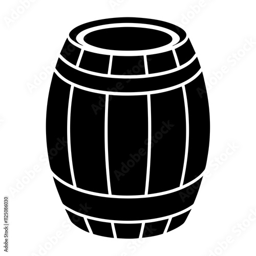 A simple barrel art silhouette & Barrel vector art illustration. Barrel elements icon vector