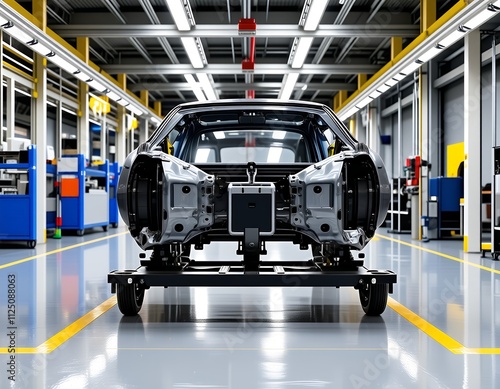 Car Assembly Line Automotive Manufacturing Factory Floor Industrial Production