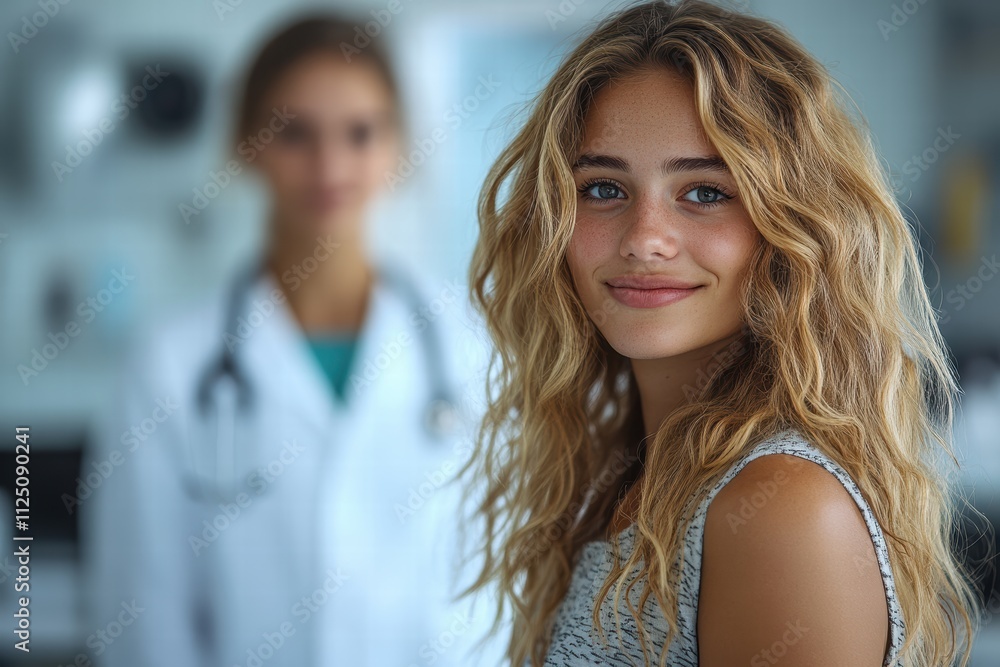Woman consulting with a doctor in a medical office Woman consulting with a doctor in a medical office