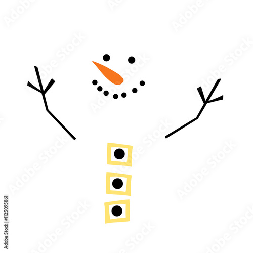 Cartoon wallpaper snowman pattern alternating with trees in a seamless row hand-drawn cute sweet blue soft with white dots alternating fashion education gift paper book.