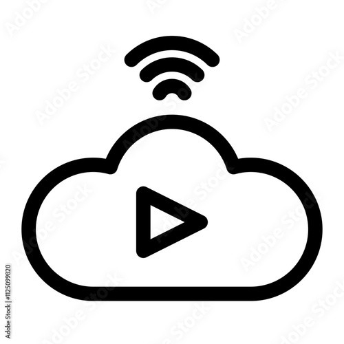 Stream cloud icon