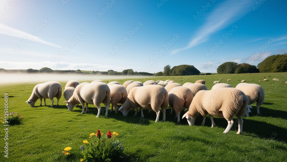 Obraz premium Sheep on pasture