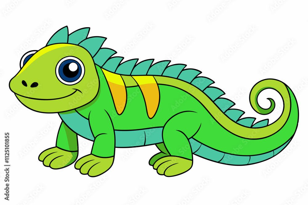 Cute Iguana Illustration: Adorable Reptile Vector Design Cute Iguana Illustration: Adorable Reptile Vector Design