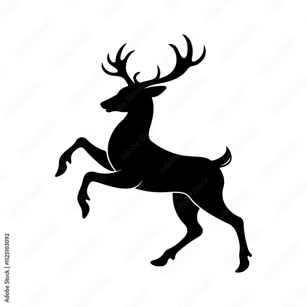 High Quality Deer Silhouette Vector for Hunting Sports and Outdoor Designs. High Quality Deer Silhouette Vector for Hunting Sports and Outdoor Designs.