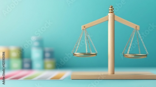 Scales of Justice Balancing Corporate Risk and Financial Impact Data