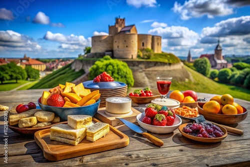 Culinary Delights at the Foot of Clifford's Tower: A Gastronomic Journey Through Historic York's Norman Castle with Exquisite Food Photography photo