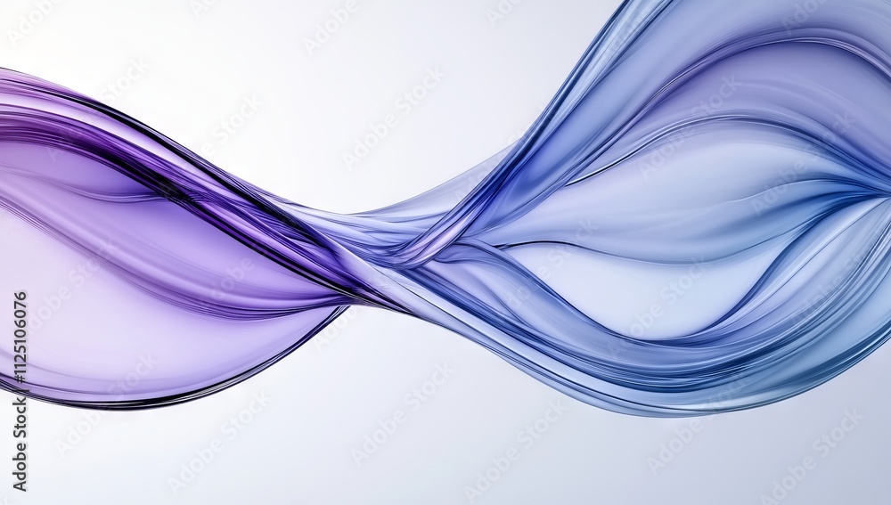 Fototapeta premium Abstract Wavy Background with Glass Elements AI generated illustration