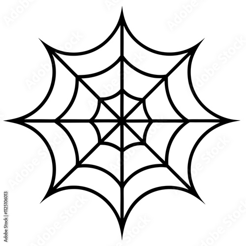 Black creepy spider web net silhouette art and spider web vector illustration. Spiderweb elements icon vector.