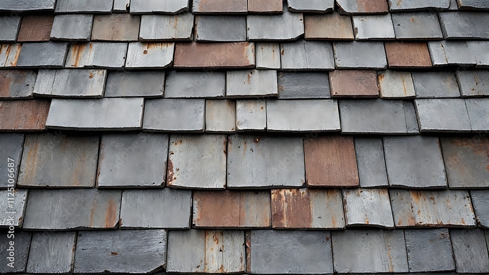 Old brown rustic wooden shingle wall texture - wood facade architecture background Old brown rustic wooden shingle wall texture - wood facade architecture background