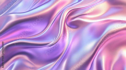 Wallpaper Mural Luxurious flowing silk fabric in soft pink and purple hues with a glossy finish. Torontodigital.ca
