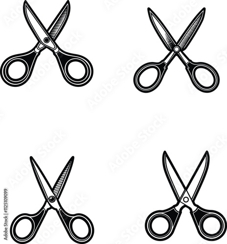 Scissor Silhouette Vector Illustration