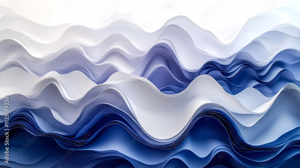 Fototapeta premium A blue and white gradient background with a dreamy effect.