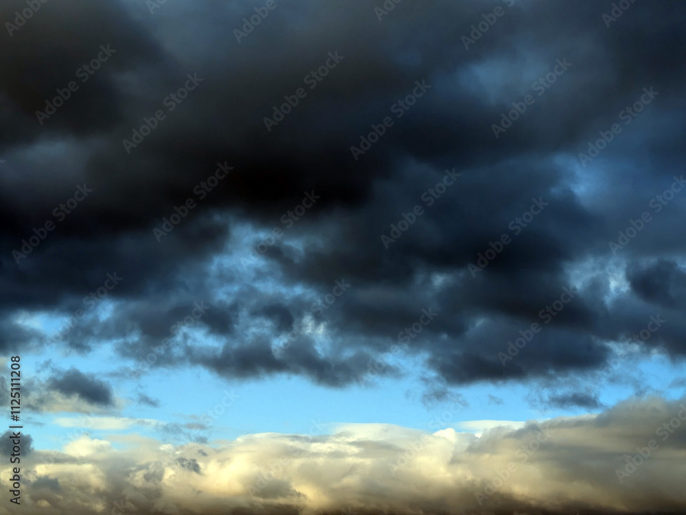 Thundery Stormy Cloudy Blue and Grey Skyscape Sky with large Clouds Thundery Stormy Cloudy Blue and Grey Skyscape Sky with large Clouds