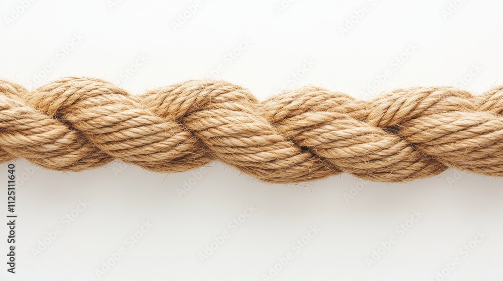 Jute. Twisted linen rope on a white background. Rope. Loop Jute. Twisted linen rope on a white background. Rope. Loop