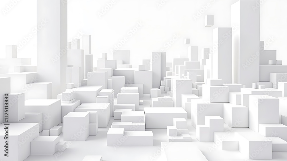 Abstract geometric white bright 3d texture wall with squares and square cubes background banner illustration with glowing lights, textured wallpaper Abstract geometric white bright 3d texture wall with squares and square cubes background banner illustration with glowing lights, textured wallpaper
