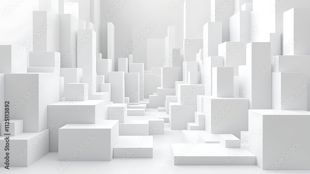 Abstract geometric white bright 3d texture wall with squares and square cubes background banner illustration with glowing lights, textured wallpaper Abstract geometric white bright 3d texture wall with squares and square cubes background banner illustration with glowing lights, textured wallpaper