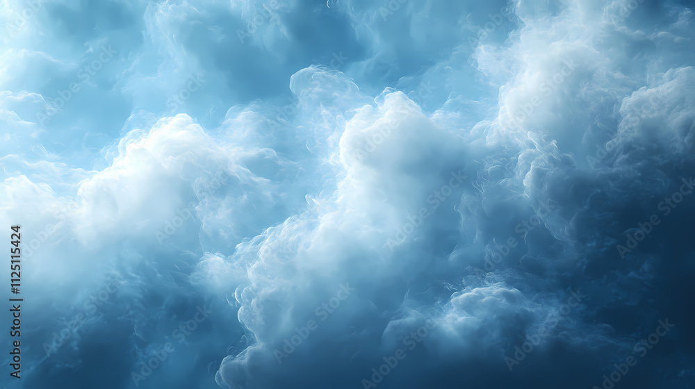 Naklejka premium A blue and white gradient background with a dreamy effect.